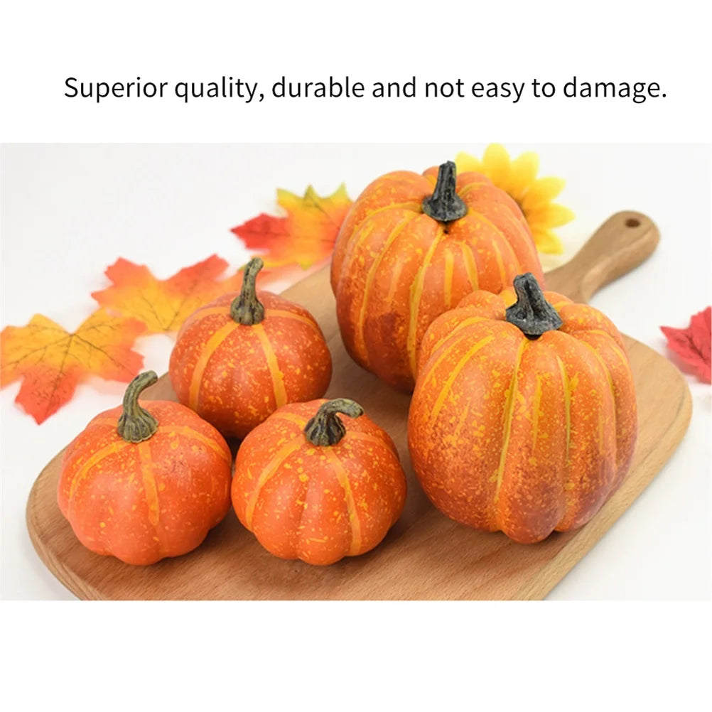 Festive Faux Pumpkin Decor Set
