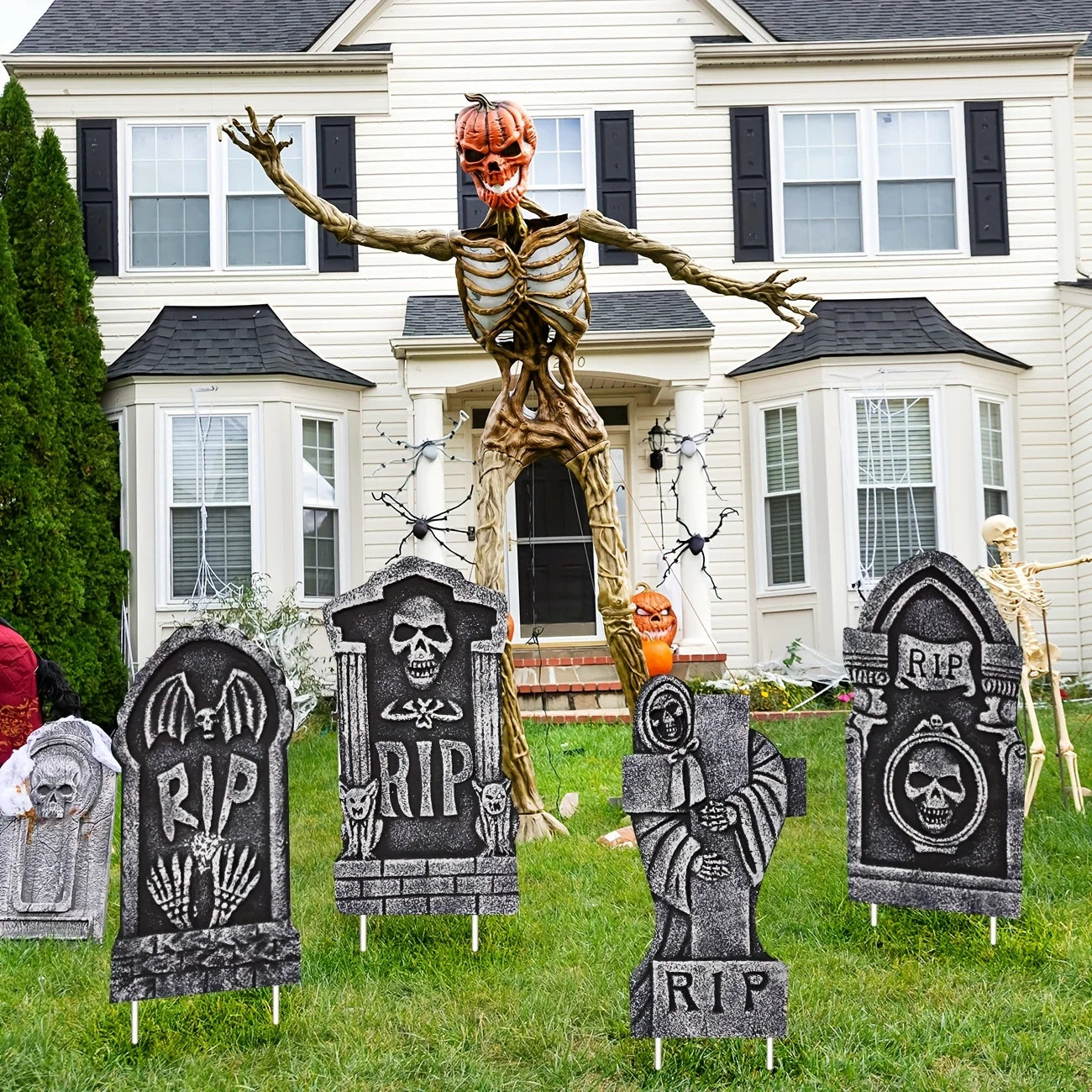 Spooky Yard Tombstones Set