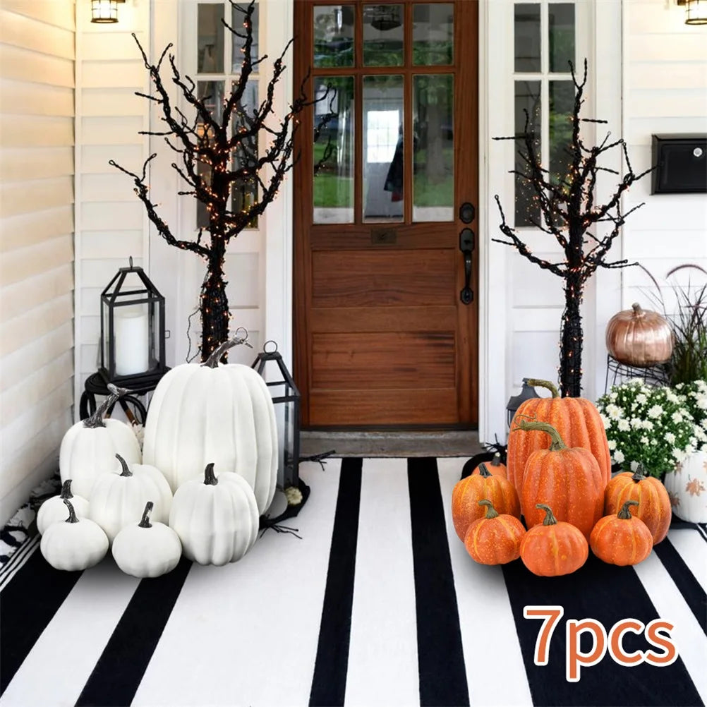 Festive Faux Pumpkin Decor Set