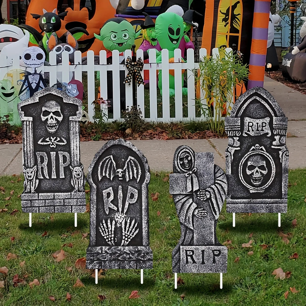 Spooky Yard Tombstones Set