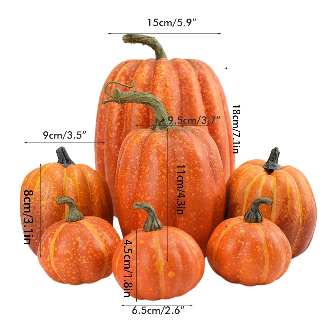 Festive Faux Pumpkin Decor Set